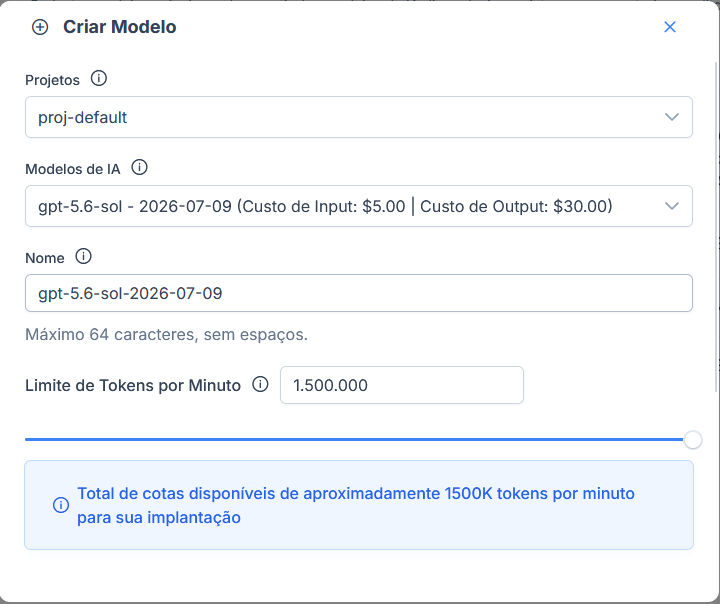 Primeira etapa da criação de modelo