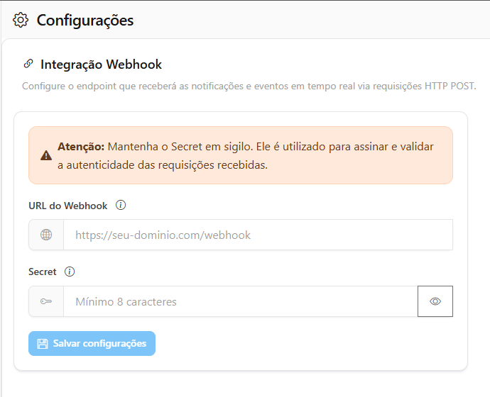 Visão Geral do Webhook