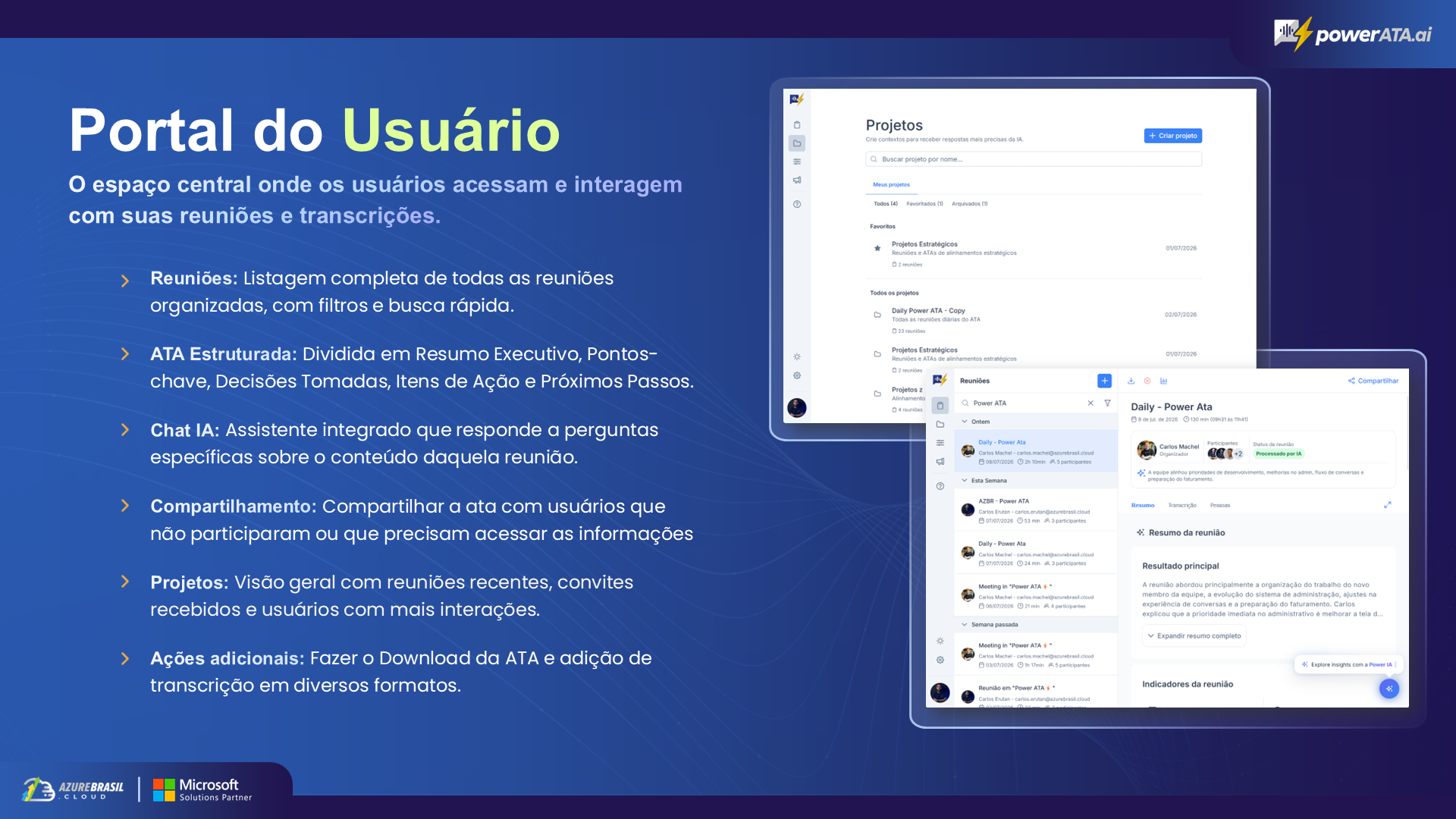 Slide 4: Portal do Usuário