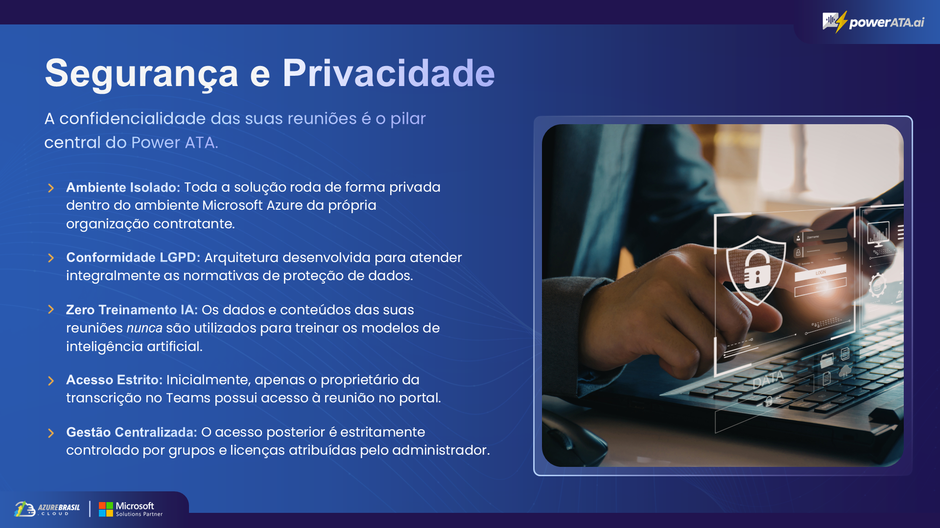 Slide 7: Segurança e Privacidade